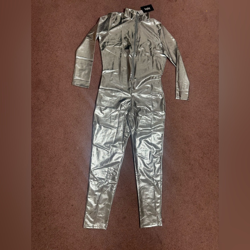 New Forplay Metallic Catsuit bodysuit space alien Costume festival rave outfit